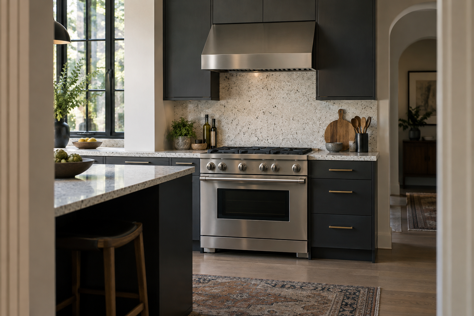 Illustrative Viking range in a residential kitchen — AI image for Sub-Zero Repair Riverside