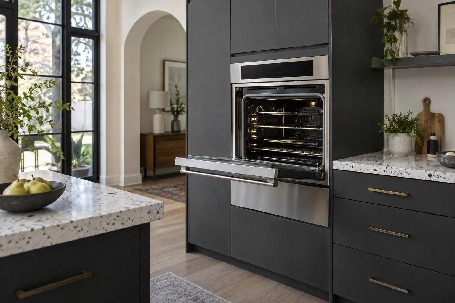 Illustrative Monogram oven in a residential kitchen — AI image for Sub-Zero Repair Riverside