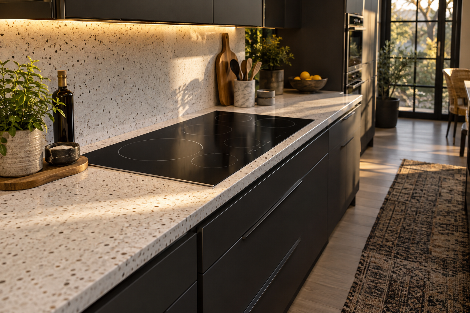 Illustrative Thermador cooktop in a residential kitchen — AI image for Sub-Zero Repair Riverside