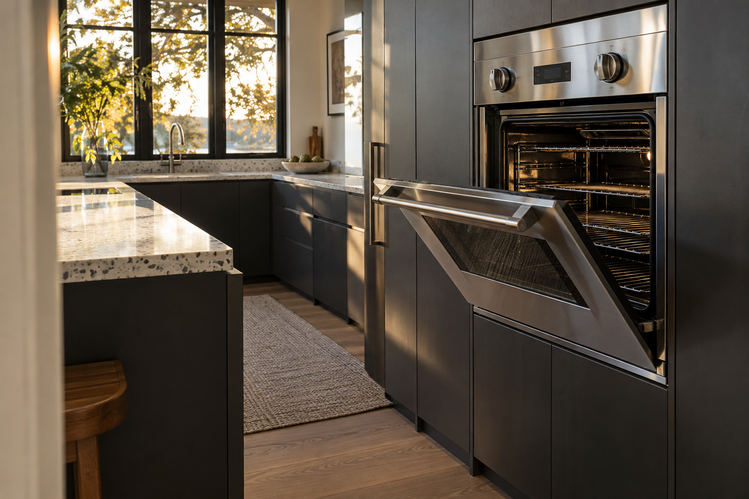 Illustrative Viking oven in a residential kitchen — AI image for Sub-Zero Repair Riverside